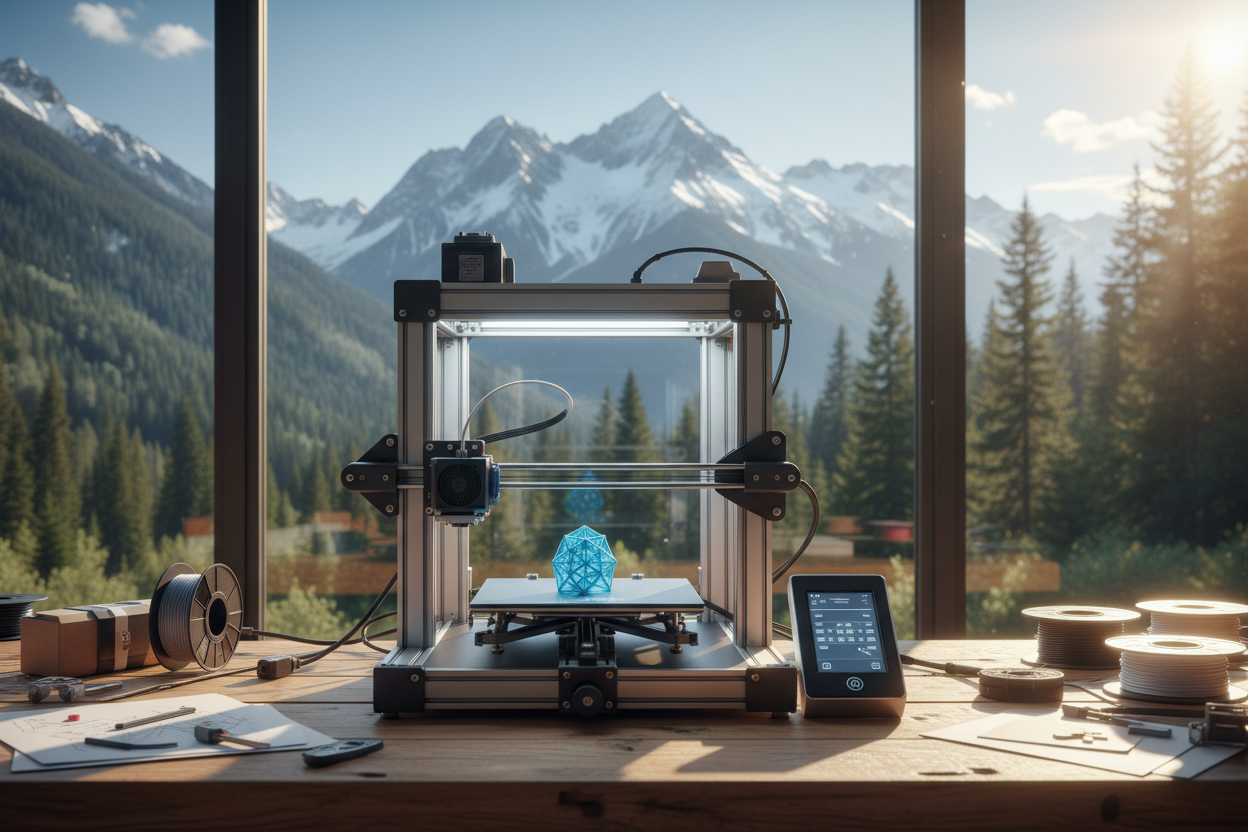 3d printer with an outdoorsy backround