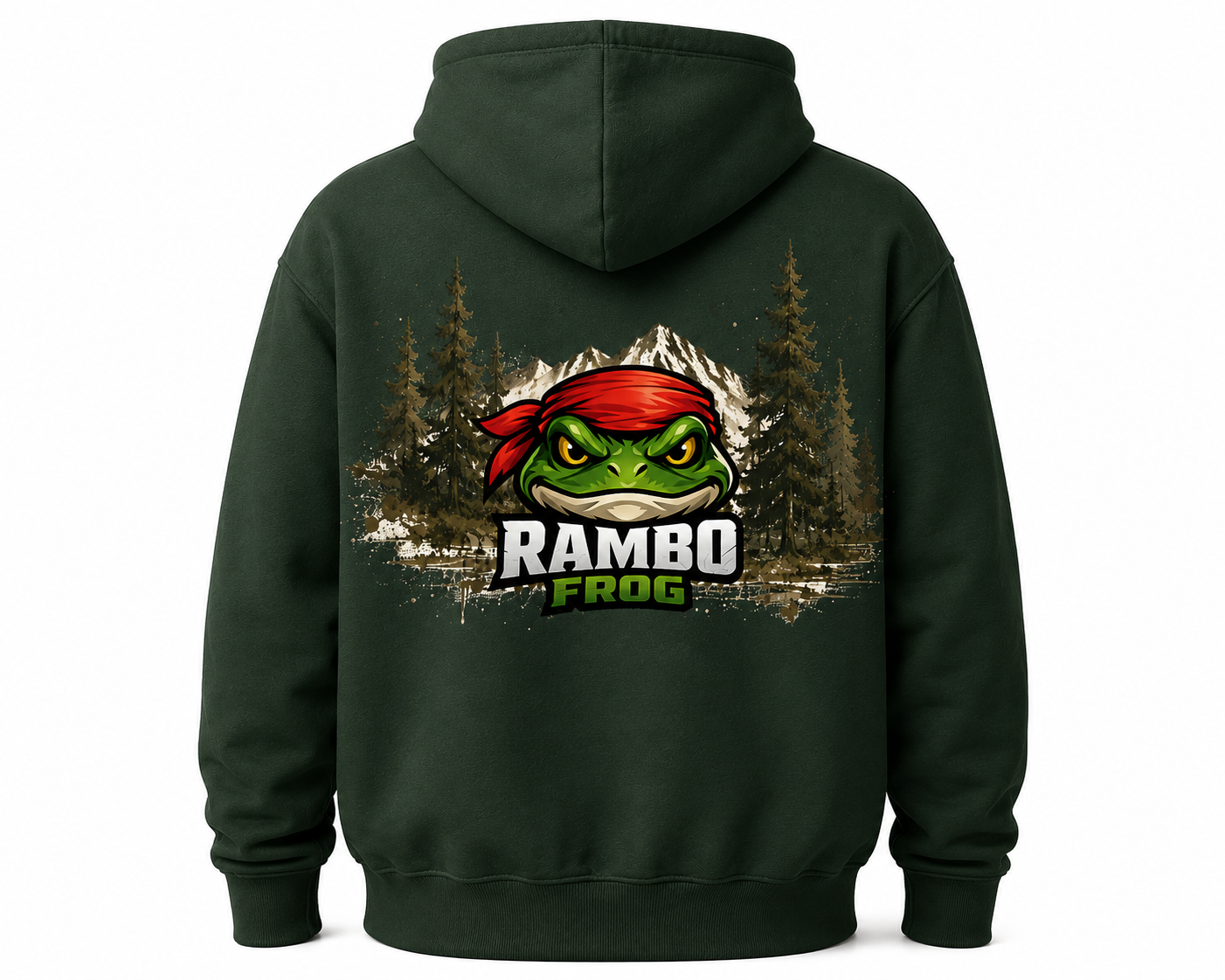 Rambo Frog Hoodie - Classic - Forest Green
